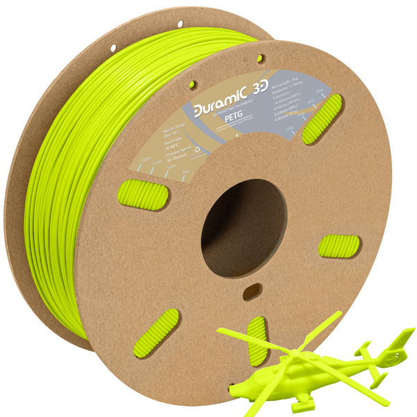 DURAMIC 3D PETG Filament 1.75mm, 3D Printing filament 1kg Spool(2.2lbs), Filament 1.75mm Dimensional Accuracy +/- 0.05 mm Non-Tangling Non-Clogging Non-Stringing