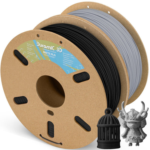 Matte PLA Filament 1.75mm, Duramic 3D PLA Filament 1kg, Dimensional Accuracy +/- 0.05 mm, Fit FDM 3D Printer