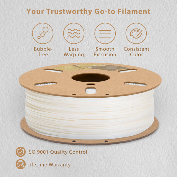DURAMIC 3D PLA Filament 1.75mm Glow in The Dark Green 1kg, 3D Printing Filament No-Tangling No-Clogging Dimensional Accuracy +/- 0.05 mm, Consistent Performance for 3D Printer