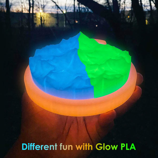 DURAMIC 3D PLA Filament 1.75mm Glow in The Dark Green 1kg, 3D Printing Filament No-Tangling No-Clogging Dimensional Accuracy +/- 0.05 mm, Consistent Performance for 3D Printer