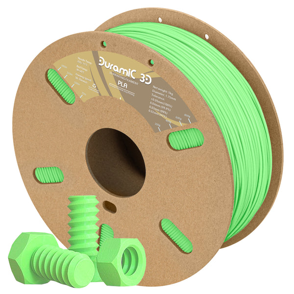 DURAMIC 3D PLA Filament 1.75mm , 3D Printing Filament 1kg Spool(2.2lbs), No-Tangling No-Clogging Dimensional Accuracy +/- 0.05 mm, Consistent Performance for 3D Printer