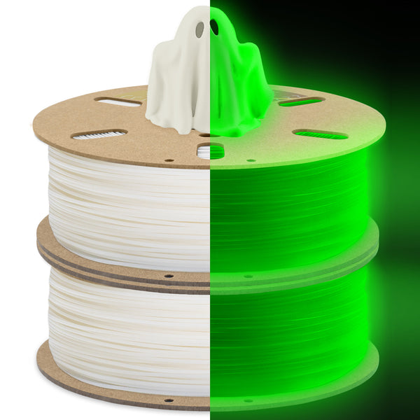 DURAMIC 3D PLA Filament 1.75mm Glow in The Dark Green 1kg, 3D Printing Filament No-Tangling No-Clogging Dimensional Accuracy +/- 0.05 mm, Consistent Performance for 3D Printer