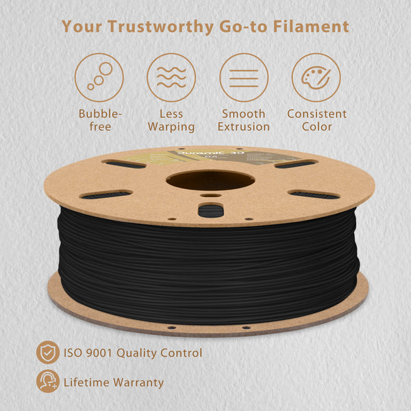 DURAMIC 3D PLA Filament 1.75mm 2 Pack, 3D Printing Filament 1kg Spool(2.2lbs), No-Tangling No-Clogging Dimensional Accuracy +/- 0.05 mm, Consistent Performance for 3D Printer