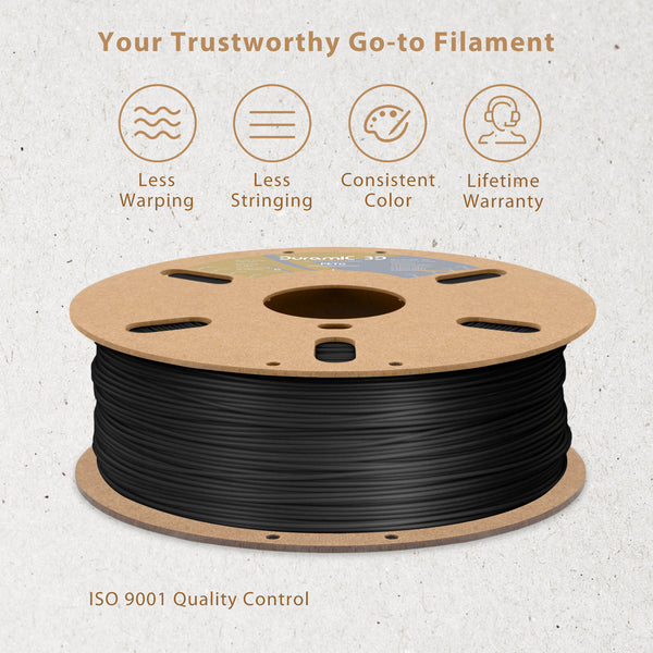 DURAMIC 3D PETG Filament 1.75mm 2 Pack, 3D Printing Filament 1kg Spool(2.2lbs), Filament 1.75mm Dimensional Accuracy +/- 0.05 mm Non-Tangling Non-Clogging Non-Stringing