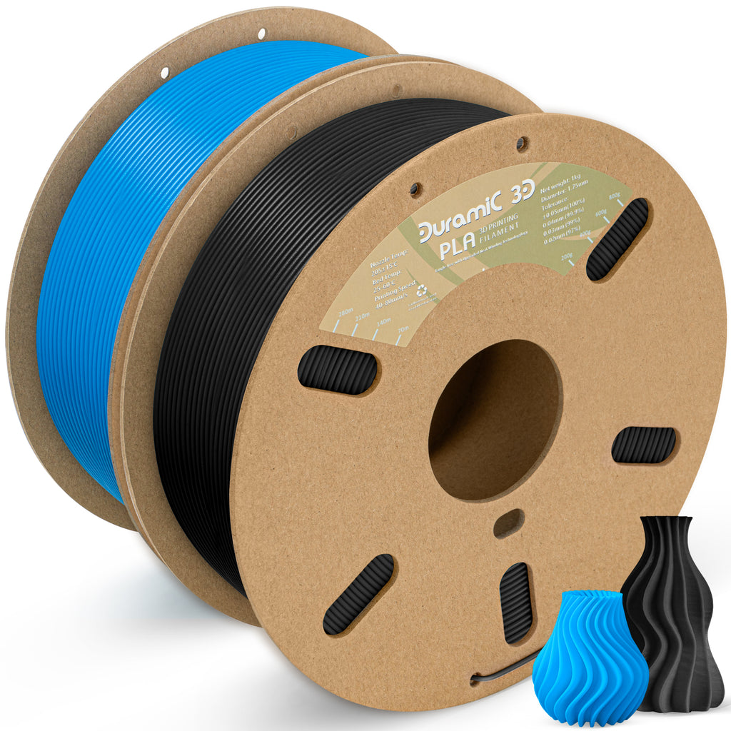 DURAMIC 3D Neat PLA Printing Filament 1.75mm 2 Pack, Upgraded Neat