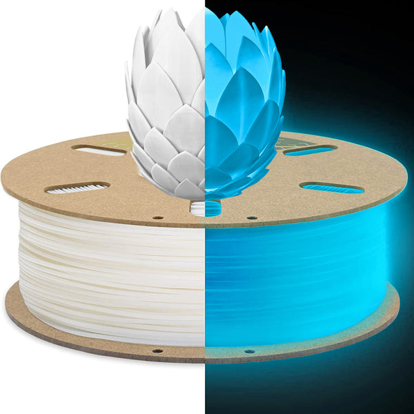 DURAMIC 3D PLA Filament 1.75mm Glow in The Dark Green 1kg, 3D Printing Filament No-Tangling No-Clogging Dimensional Accuracy +/- 0.05 mm, Consistent Performance for 3D Printer